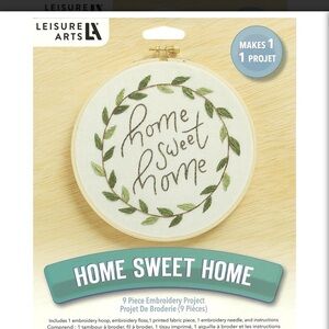 Leisure Arts Home Sweet Home Embroidery Kit